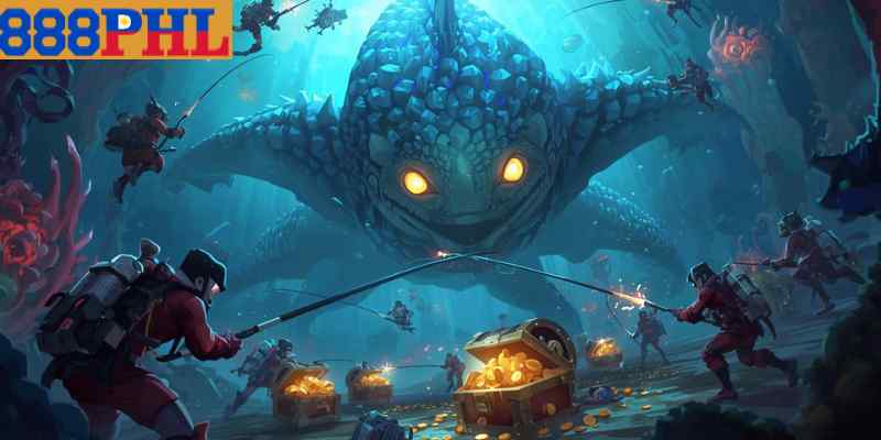 underwater boss battle in online fishing game with high rewards