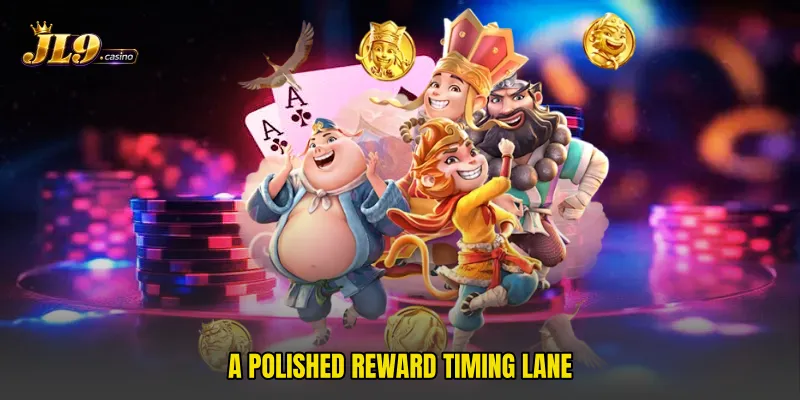 A polished reward timing lane